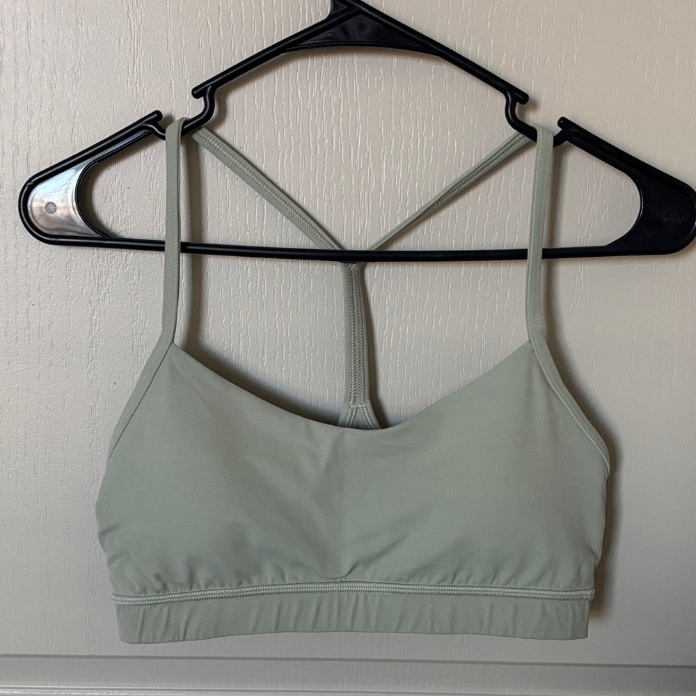 Lululemon Flow Y Sage Green Sports Bra
